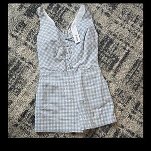 Blue and White Gingham Dress